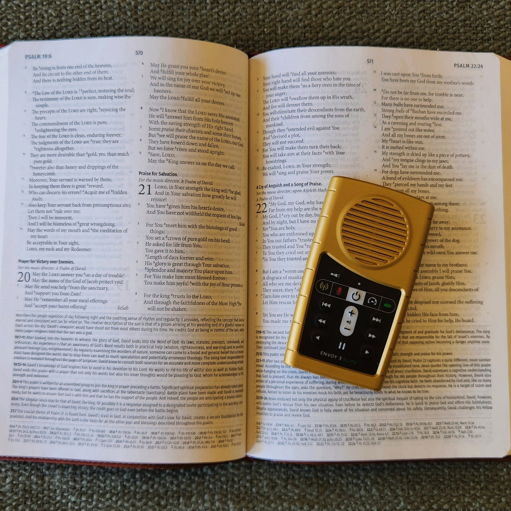 Daily Bible Reader Gold Edition - Handheld Solar Audio Bible Player