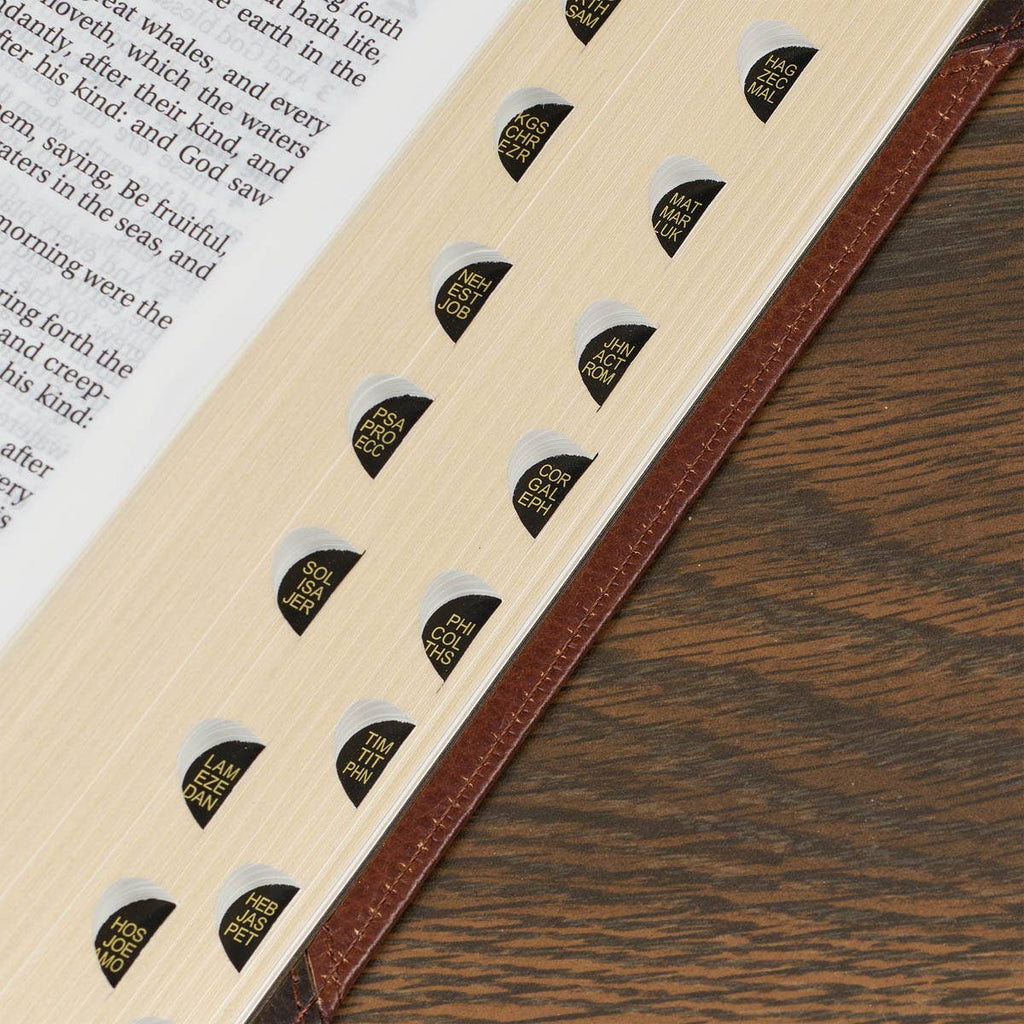 Mahogany and SadleTan Full Grain Leather Large Print Thinline