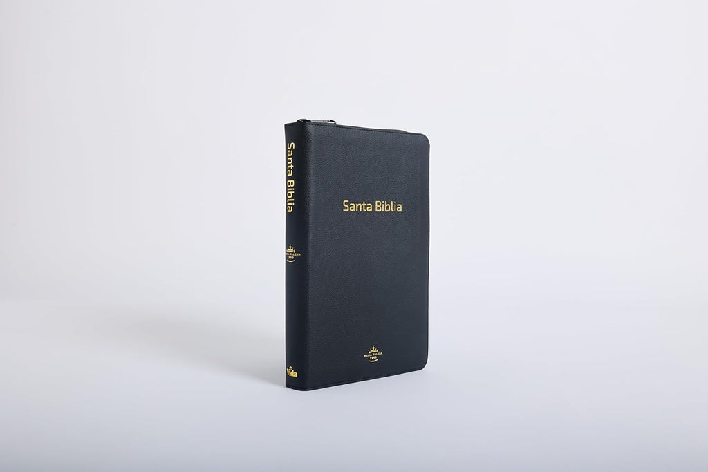 RVR60, Santa Biblia, Letra grande, Edición portátil, Leathersoft, Negro, Palabras de Jesús en Rojo, con cierre (Spanish Edition)