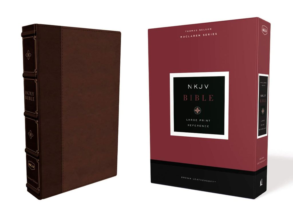 NKJV, Large Print Verse-by-Verse Reference Bible, Maclaren Series, Leathersoft, Brown, Comfort Print: Holy Bible, New King James Version