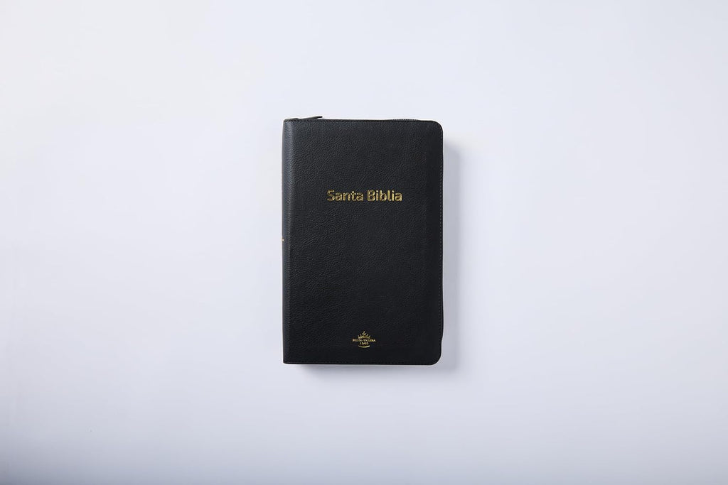 RVR60, Santa Biblia, Letra grande, Edición portátil, Leathersoft, Negro, Palabras de Jesús en Rojo, con cierre (Spanish Edition)
