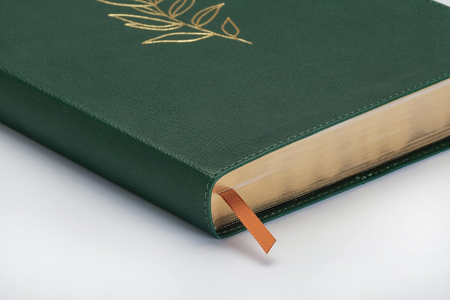 NLT Large Print Thinline Reference Bible, DaySpring Signature Collection, Filament Enabled (LeatherLike, Evergreen, Red Letter): DaySpring Signature Collection