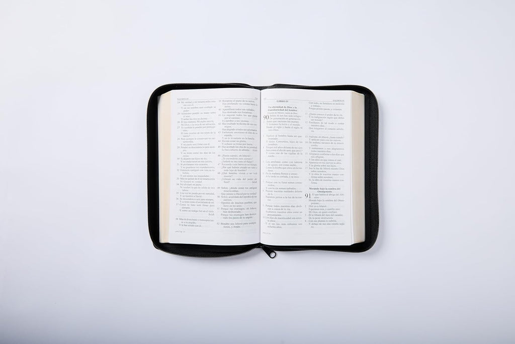RVR60, Santa Biblia, Letra grande, Edición portátil, Leathersoft, Negro, Palabras de Jesús en Rojo, con cierre (Spanish Edition)