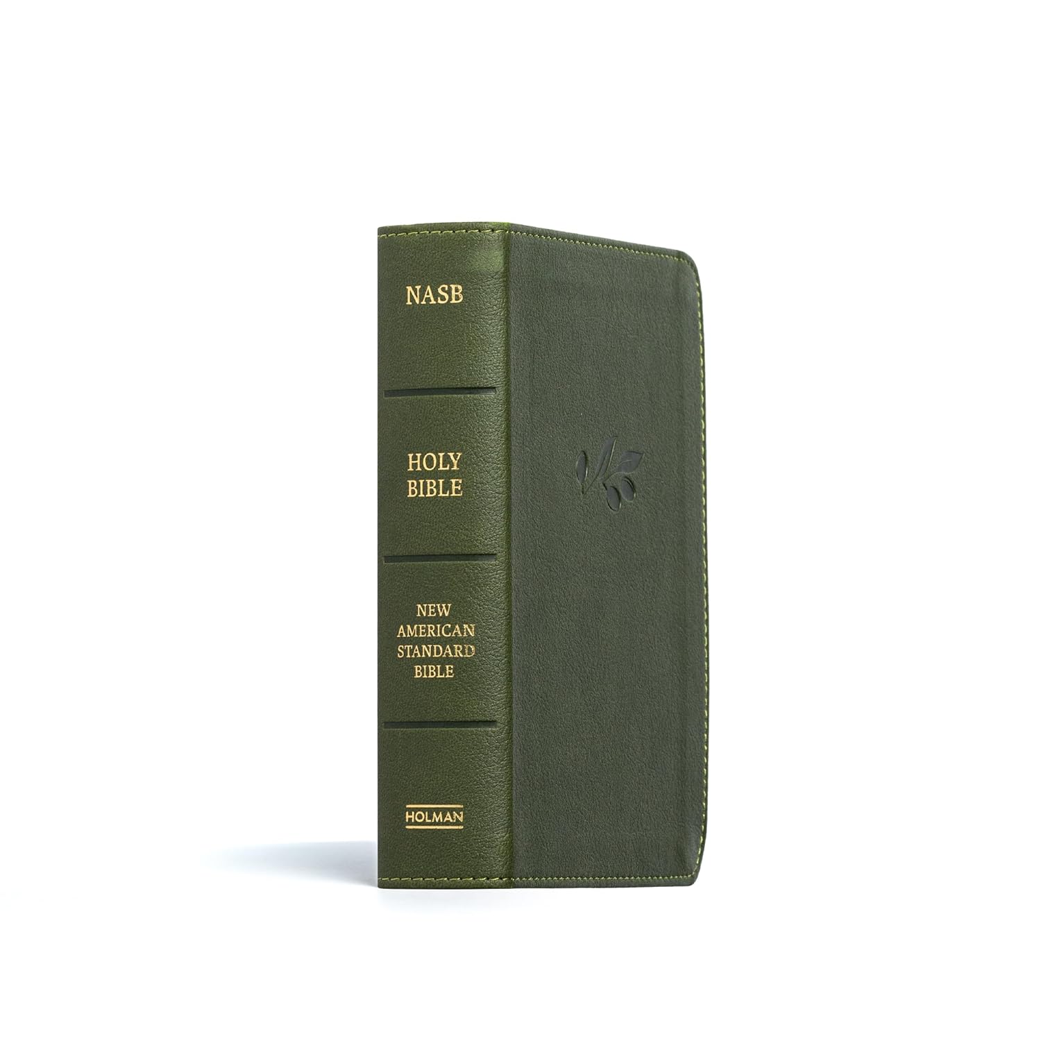 NASB Large Print Compact Reference Bible, Olive LeatherTouch, Red Letter, Presentation Page, Cross-References, Full-Color Maps, Easy-to-Read Bible Karmina Type