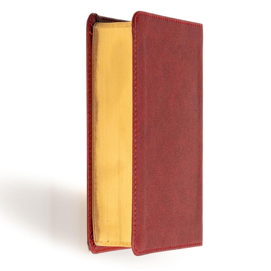 NASB Large Print Compact Reference Bible, Burgundy LeatherTouch, Red Letter, Presentation Page, Cross-References, Full-Color Maps, Easy-to-Read Bible Karmina Type