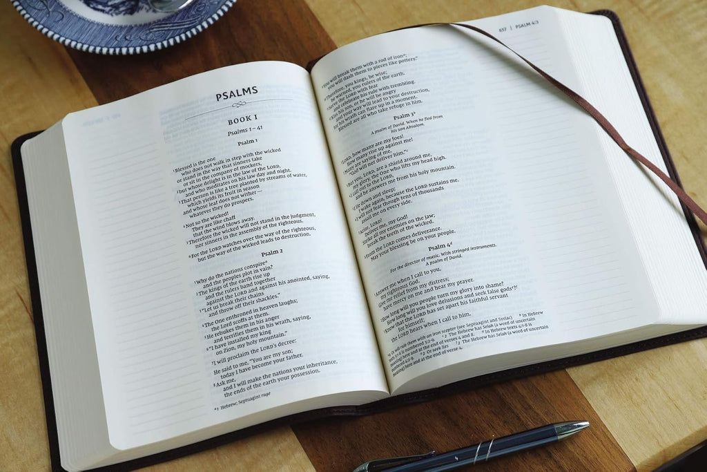 NIV, Journal the Word Bible (Perfect for Note-Taking), Leathersoft, Brown, Red Letter, Comfort Print: Reflect, Take Notes, or Create Art Next to Your Favorite Verses