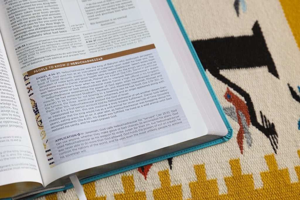NIV Application Bible, Large Print, Leathersoft, Teal, Red Letter, Comfort Print: Bringing the Ancient Message of the Bible into Your World (NIV Application Commentary Resources)