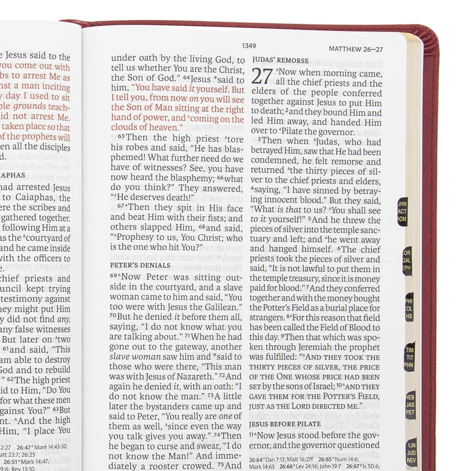 NASB Super Giant Print Reference Bible, Burgundy LeatherTouch, Indexed