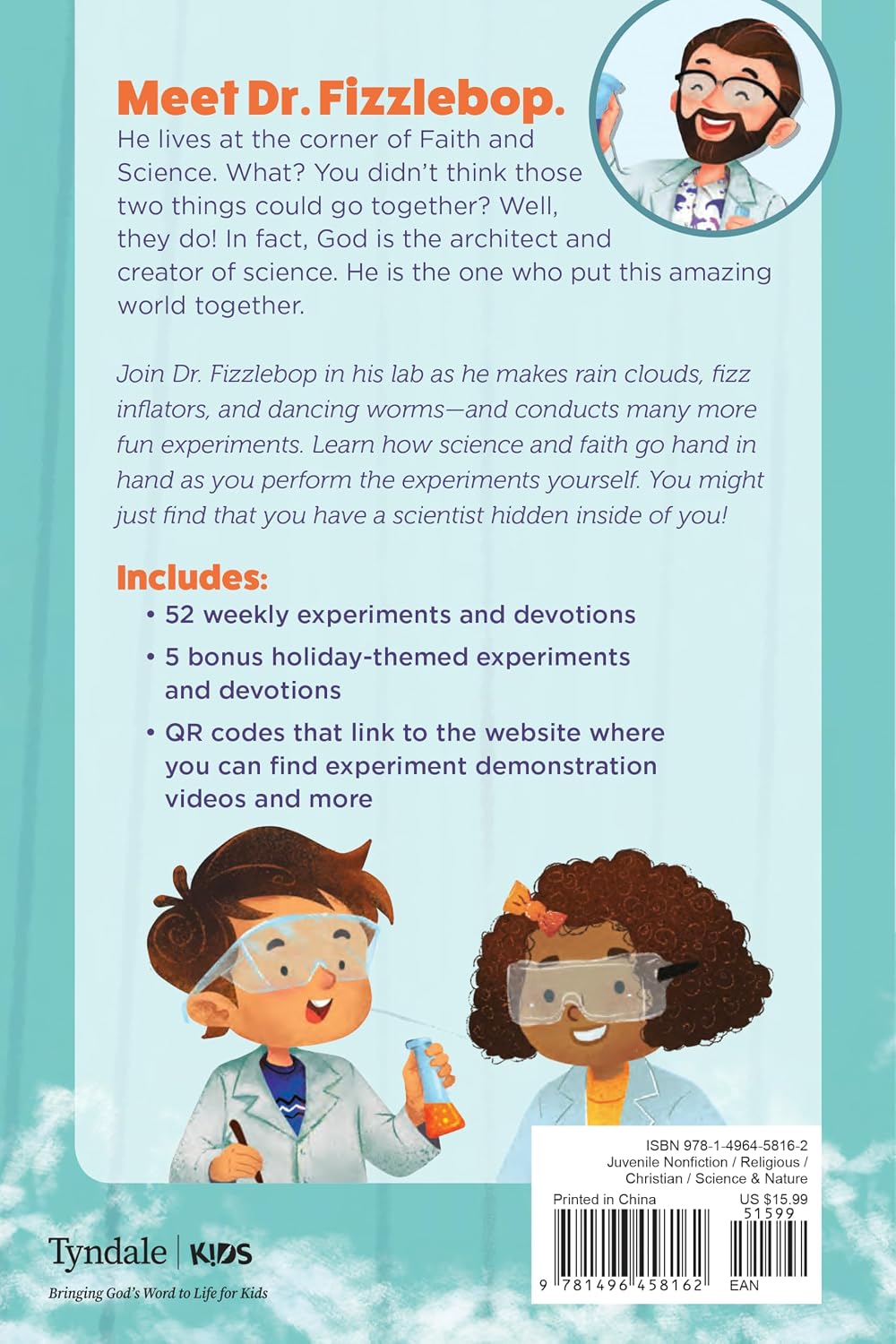 Faith and Science with Dr. Fizzlebop: 52 Fizztastically Fun Experiments and Devotions for Families (Paperbacxk) - Brock Eastman