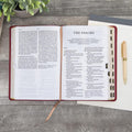 NASB Super Giant Print Reference Bible, Burgundy LeatherTouch, Indexed