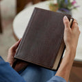 NKJV, Journal the Word Bible, Bonded Leather, Brown, Red Letter, Comfort Print: Reflect, Journal, or Create Art Next to Your Favorite Verses