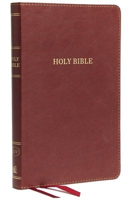 KJV Thinline Bible, burgundy leathersoft