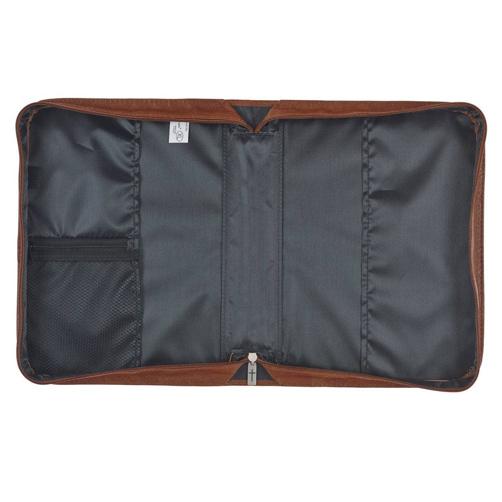 Bible Cover Classic Brown Faith Badge