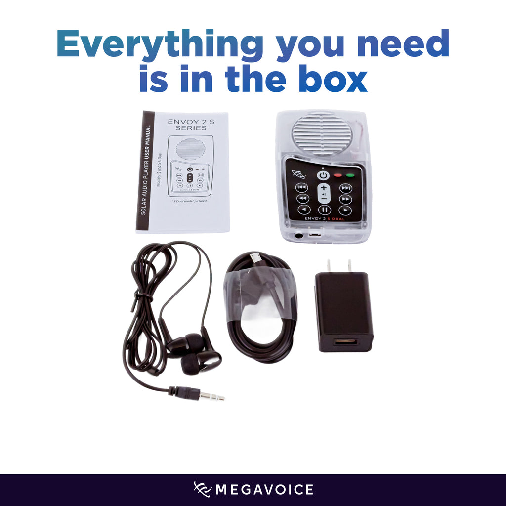Chronological New Living Translation (NLT) + Daily Bible Podcast Solar+ Rechargeable Audio Bible
