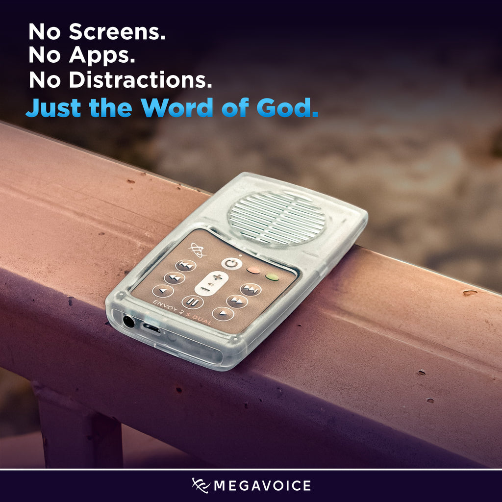 Chronological New Living Translation (NLT) + Daily Bible Podcast Solar+ Rechargeable Audio Bible