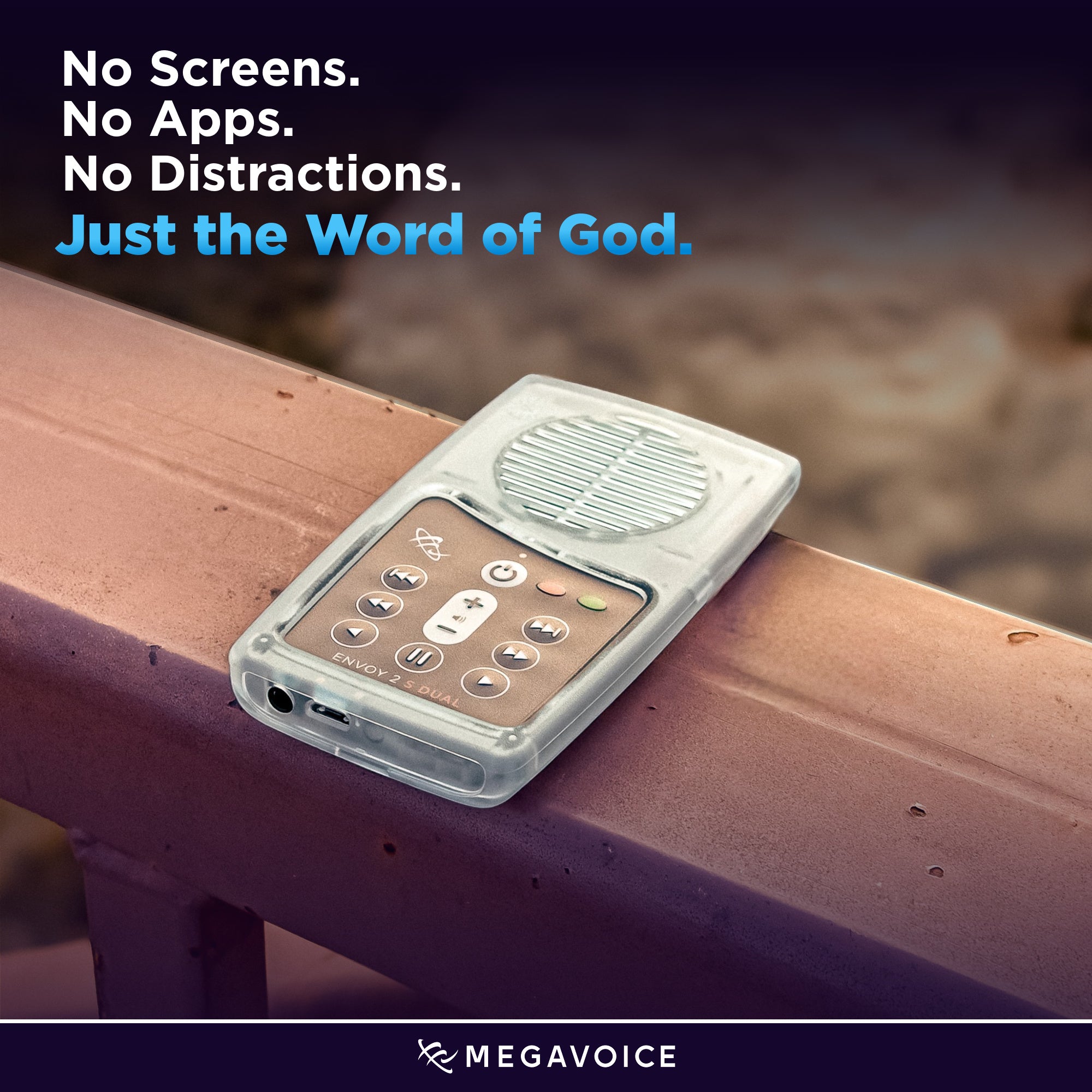Chronological New Living Translation (NLT) + Daily Bible Podcast Solar+ Rechargeable Audio Bible