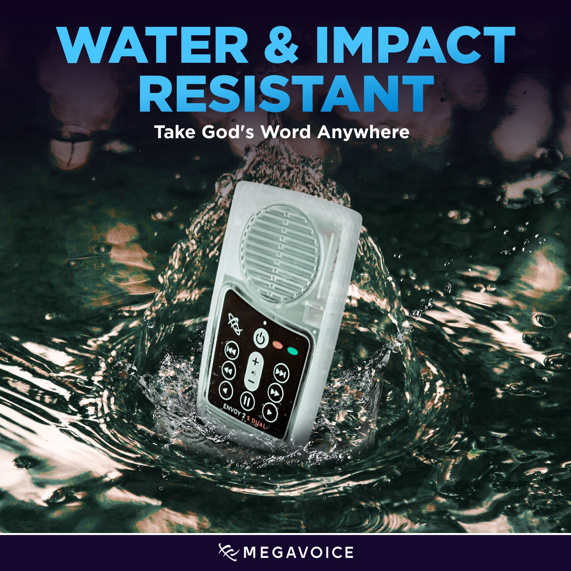 Chronological New Living Translation (NLT) + Daily Bible Podcast Solar+ Rechargeable Audio Bible