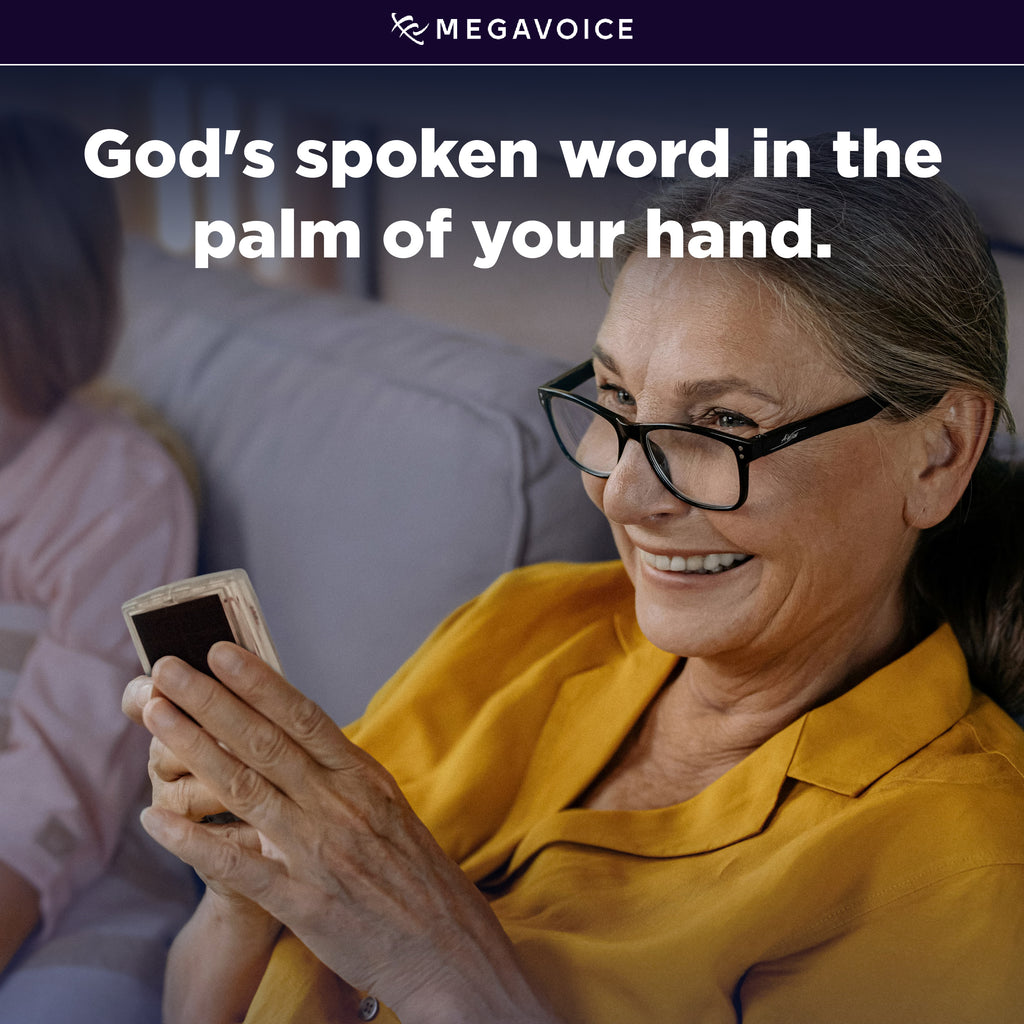 Chronological New Living Translation (NLT) + Daily Bible Podcast Solar+ Rechargeable Audio Bible