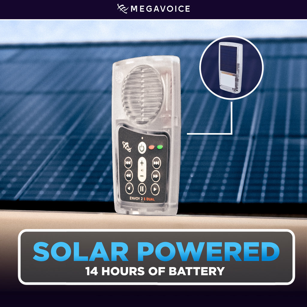 Chronological New Living Translation (NLT) + Daily Bible Podcast Solar+ Rechargeable Audio Bible