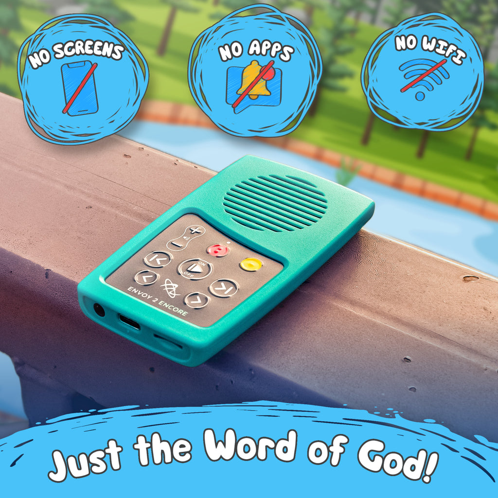 Story and Devotion Time Solar+ For Kids Teal Rechargeable Audio Player