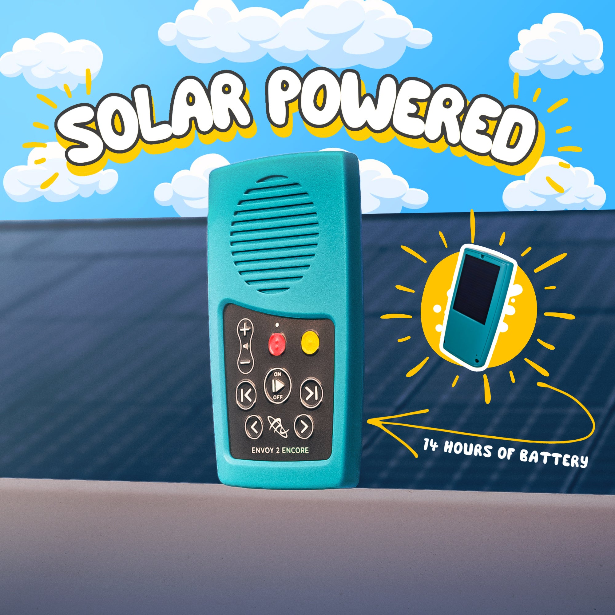 Story and Devotion Time Solar+ For Kids Teal Rechargeable Audio Player
