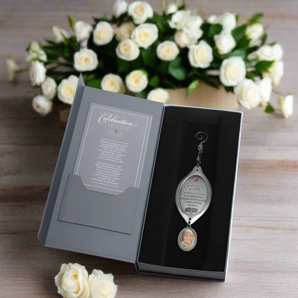 Celebration Of Life Memorial Photo Ornament Gift Boxed 6362