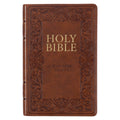 KJV Bible Deluxe Gift Faux Leather, Medium Brown