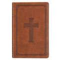 KJV Bible Deluxe Gift Faux Leather, Tan Cross