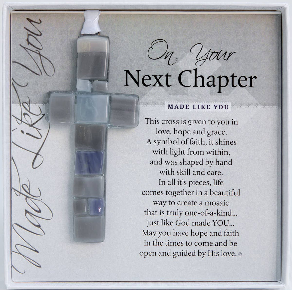 Next Chapter Support  Gift USA Handmade Glass Cross 4494