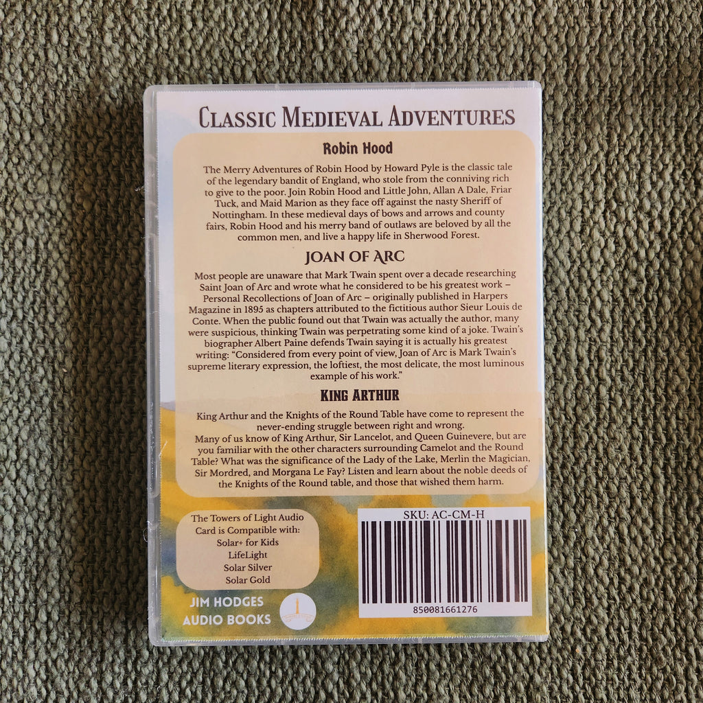Classic Medieval Adventures Narrated by Jim Hodges Audio Card (compatible with Solar+ for Kids, LifeLight, Solar Silver, and Solar Gold)