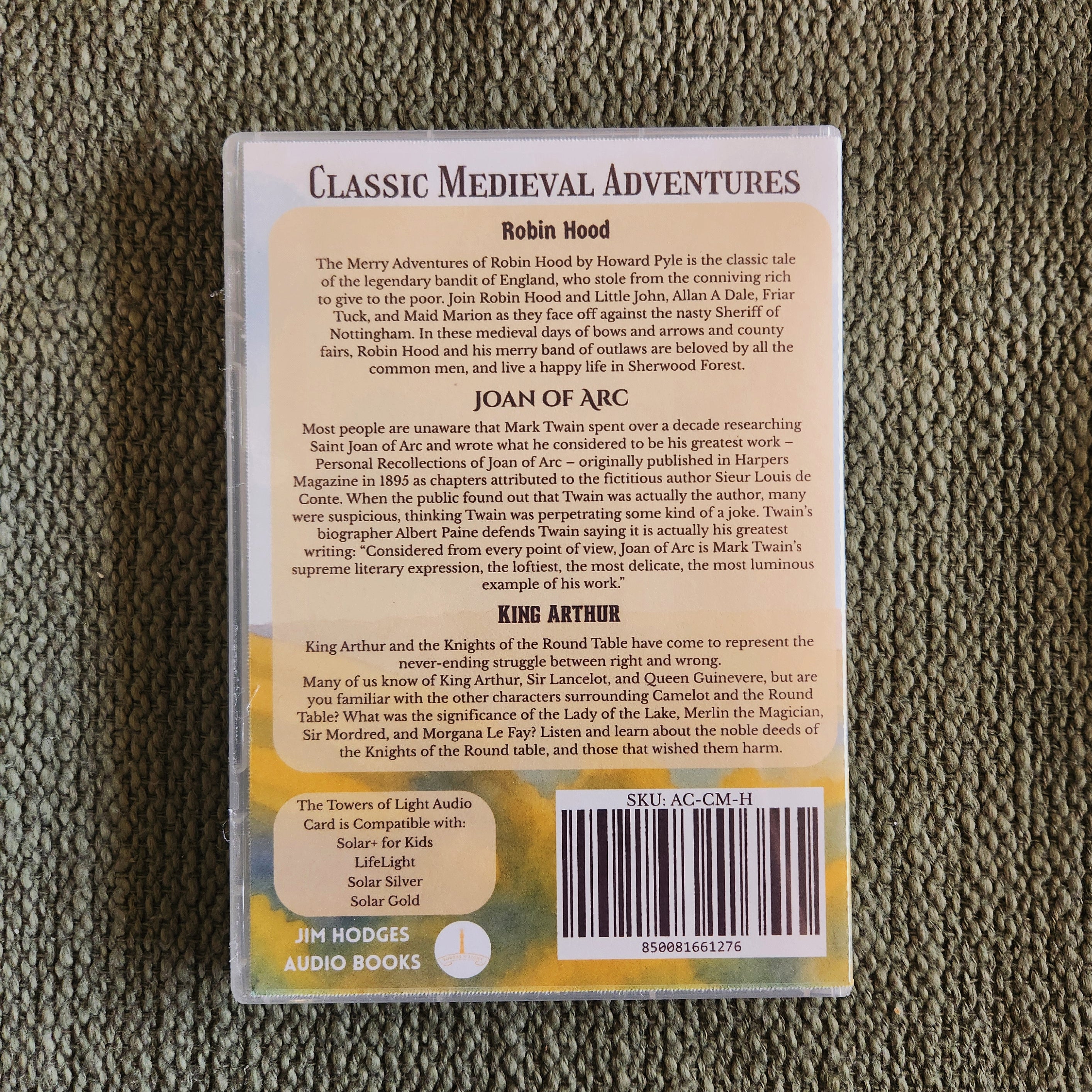 Classic Medieval Adventures Narrated by Jim Hodges Audio Card (compatible with Solar+ for Kids, LifeLight, Solar Silver, and Solar Gold)