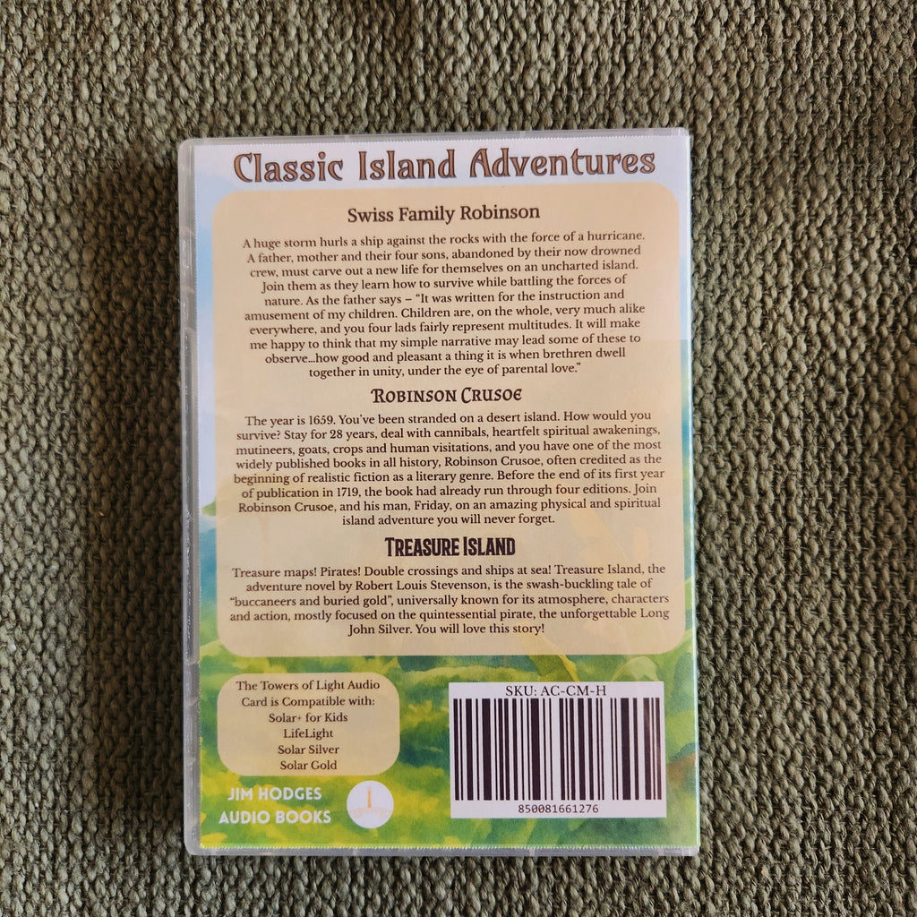 Classic Island Adventures Narrated by Jim Hodges Audio Card (compatible with Solar+ for Kids, LifeLight, Solar Silver, and Solar Gold)